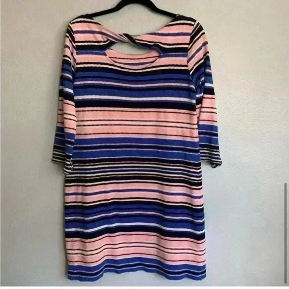 Lilly Pulitzer Bay Dress Striped Boatneck Knit- Medium - Picture 6 of 8